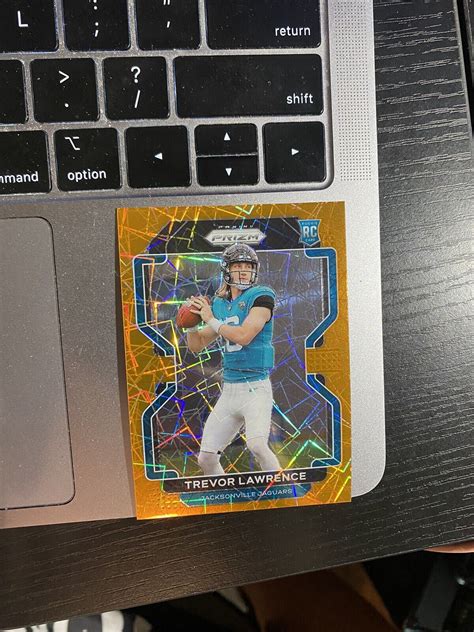 2021 Panini Prizm Trevor Lawrence Orange Lazer Prizm Jaguars QB RC