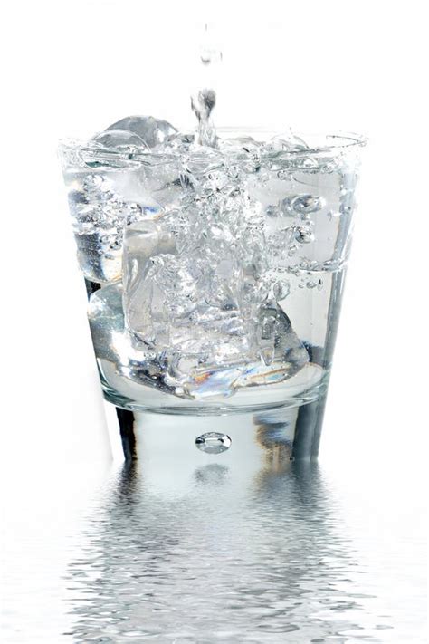 Glass Of Water With Reflection Stock Image Image Of Eating Drink 4691845