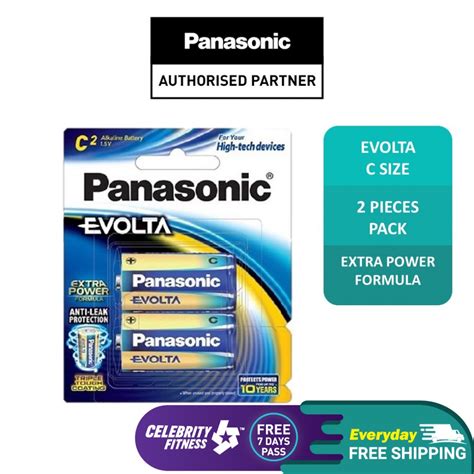 Panasonic Evolta Battery C Size Alkaline Battery Extra Power Anti Leak