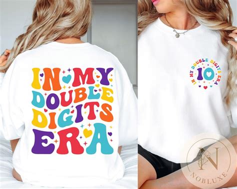 In My Double Digits Era Shirt 10th Birthday Gifts 10th Etsy Canada