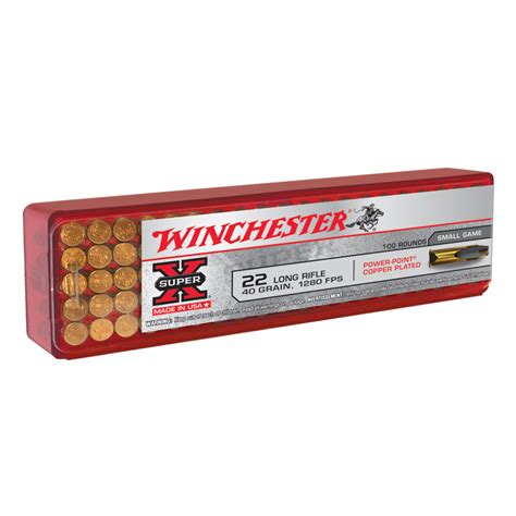 Winchester Super X Power Point Rimfire Ammunition 22 Lr 40 Gr Php