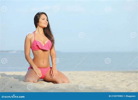 Beautiful Girl In Bikini On The Beach Stock Image Image Of Ocean