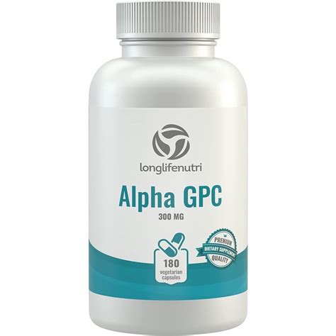 Alpha Gpc Choline Supplement Mg Vegetarian Capsules Made In