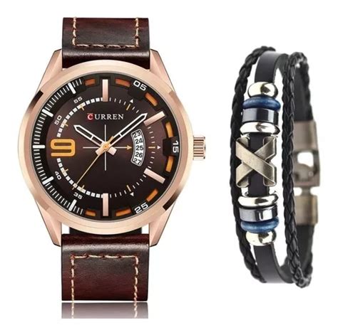 Rel Gio Masculino Curren Esportivo Pulseira Bracelete Mercadolivre