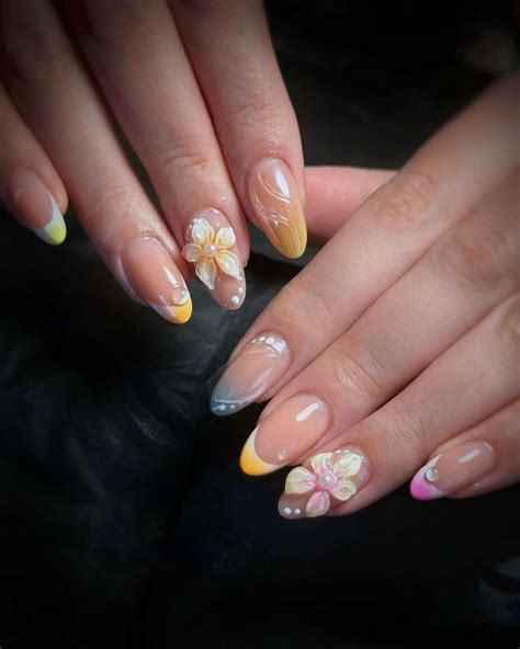 summer french tips simple 9