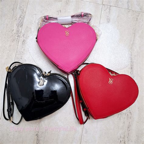 Pick Your Color 1 Victorias Secret Heart Crossbody Purse Bag Black