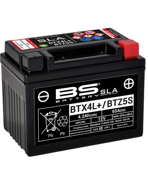 Batterie Moto Bs Battery Batterie Bs Btx4l Btz5s Sla Satisfait Ou