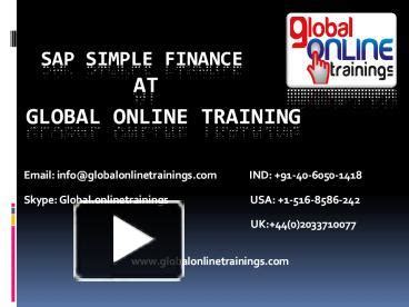 Ppt Sap Simple Finance Training Sap Simple Finance Online Training