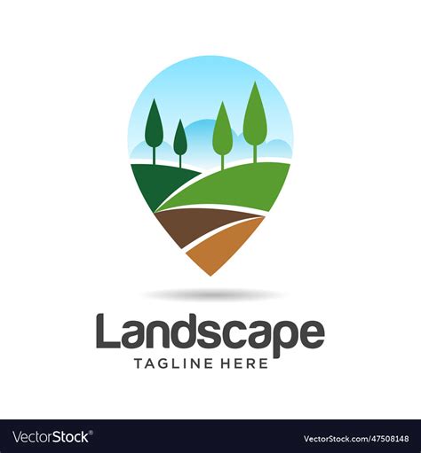 Landscaping logo template Royalty Free Vector Image