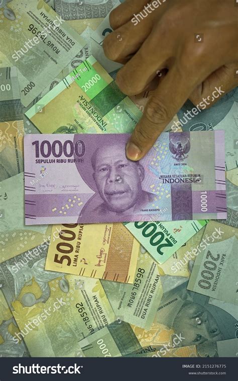 Sepuluh Ribu Rupiah Translate Indonesian Stock Photo