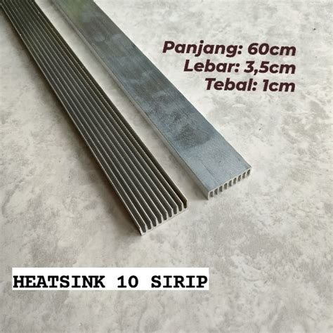 Jual Heatsink Aluminium Sirip Panjang Cm L Mm T Mm Pendingin