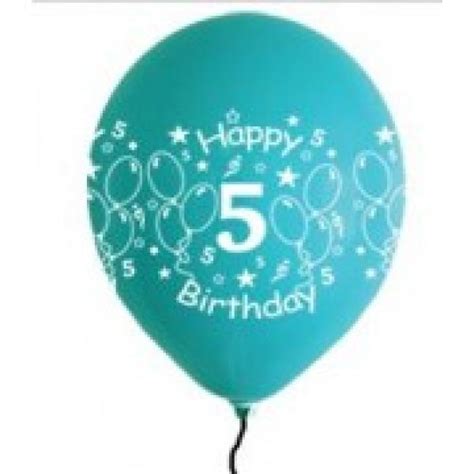 Happy 5th Birthday Balloons Boy Shades (5) - Party Supplies - PartyLady