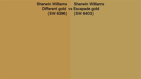 Sherwin Williams Different Gold Vs Escapade Gold Side By Side Comparison