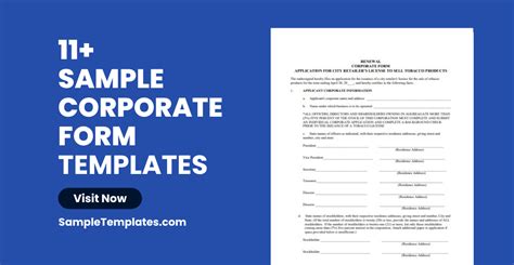 FREE 11+ Corporate Form Samples in MS Word | Google Docs | Pages | PDF