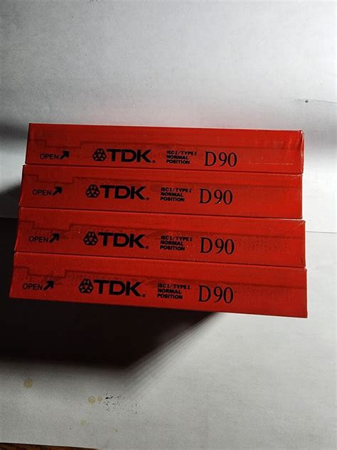 4 Tdk D90 Audio Cassette Tape Type I Blank Sealed 1985 Cs16 Ebay