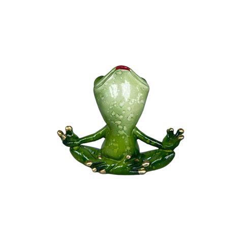 Zen Garden Yoga Frog Figurine Lotus Pose The Living Room Berry