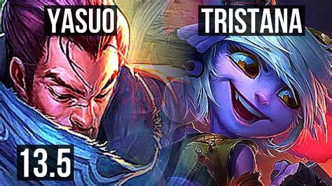 YASUO Vs TRISTANA MID 2 2M Mastery 11 3 9 Godlike KR