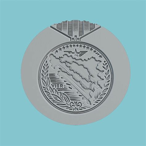 🇧🇦 Bosnia and Herzegovina Map Medallion CNC Bosnia and Herzegovina 3d