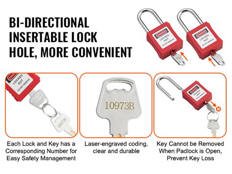 Vevor Lockout Tagout Locks Set Pcs Red Safety Lockout Padlocks