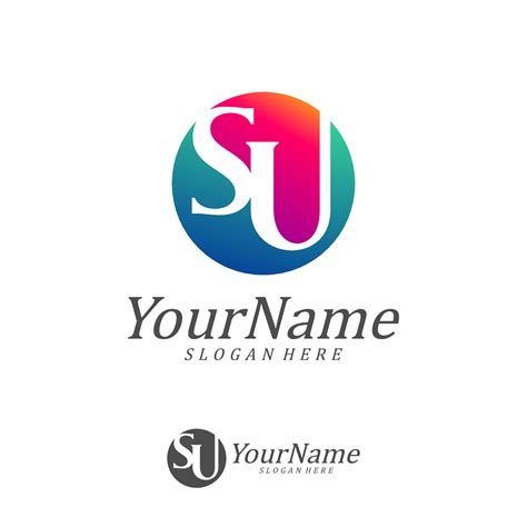 Letter SU Logo Design Template. Initial SU logo concept vector ...