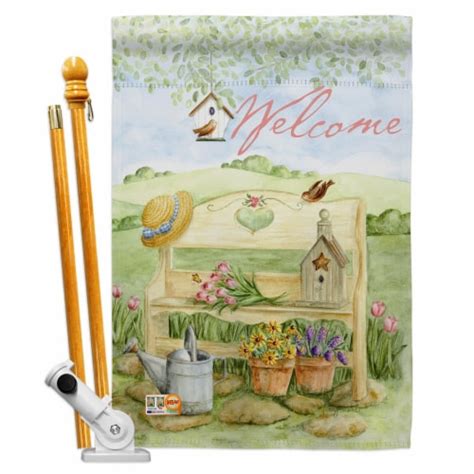 Breeze Decor BD SH HS 100050 IP BO D US12 AM 28 X 40 In Welcome Garden