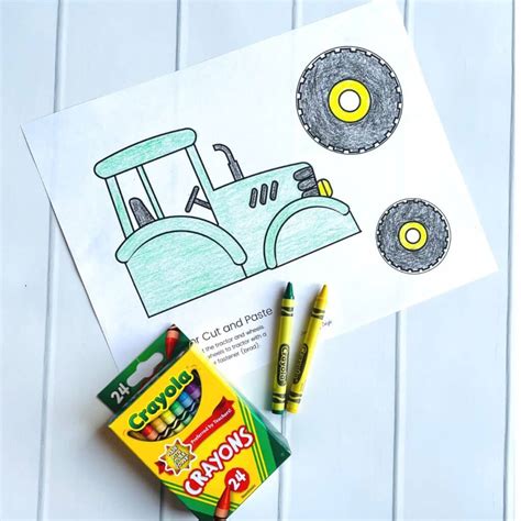 Easy Preschool Tractor Craft (with Free Printable) - Simply Full of Delight