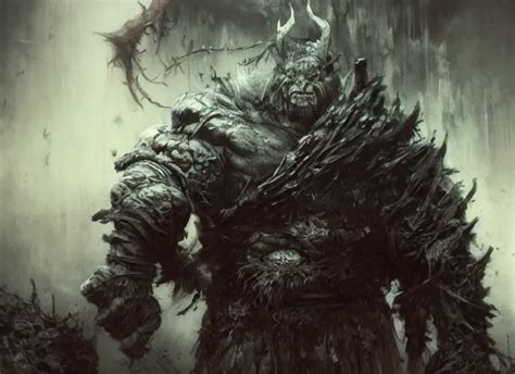 Feral Orc Chieftain Concept Beksinski Ruan Jia The Stable