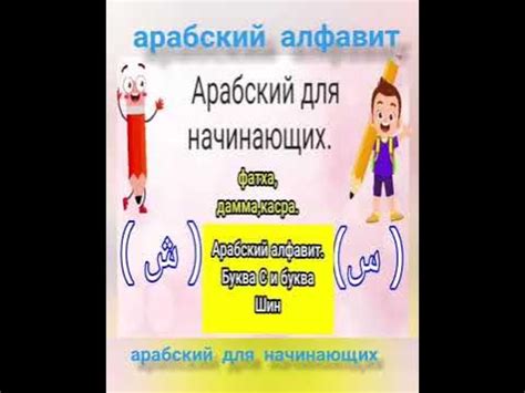 Арабский алфавит с движениями Фатха, Дамма и Касра. Буква Син и буква ...