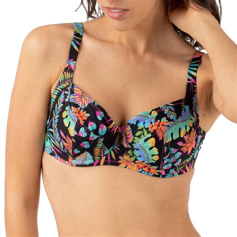 La Tropicale Colore Nero BIKINI REGGISENO CON FERRETTO NON IMBOTTITO