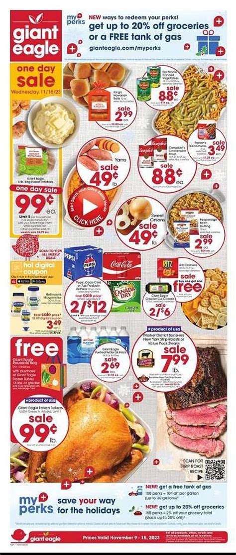 Giant Eagle Weekly Ad valid until November 15, 2023