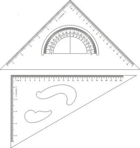 Set Square With Protractor, Box Packing at ₹ 45/piece in Roorkee | ID ...