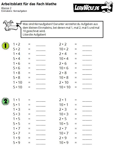 Mathe 2 Klasse