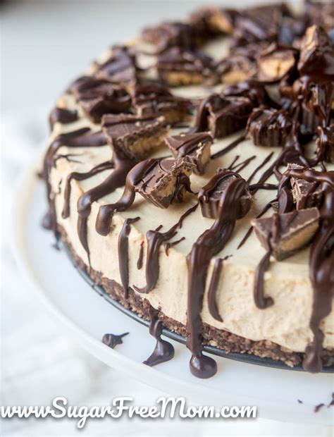 Sugar Free Keto Low Carb Peanut Butter Cheesecake - Sugar-Free Mom