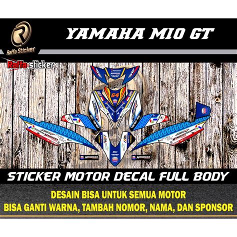 Sticker Decal Full Body Yamaha Mio Gt Livery Mandalika Racing Team Sag