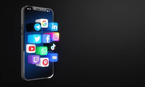 Premium Photo Social Media Icons And Logos On Mobile Phone Screen