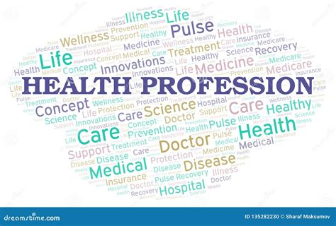 Health Profession Word Cloud Stock Illustration Illustration Of