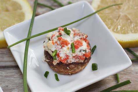 Smoked Salmon Stuffed Mushrooms Gather Lemons