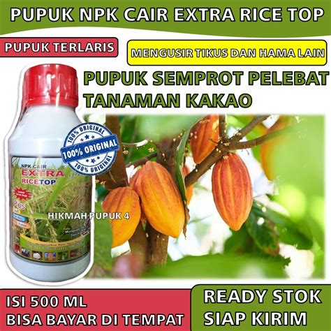 Jual PUPUK NPK CAIR EXTRA RICETOP 500 ML Pupuk Semprot Pelebat Tanaman