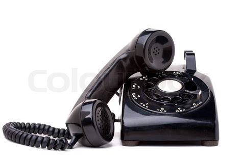 Eine Alte Schwarze Vintage Dreh Stil Telefon Mit Dem H Rer Ab Ber