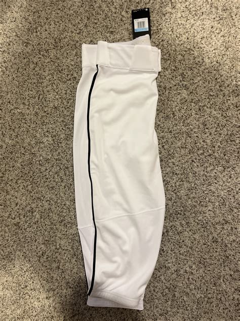 NEW Nike Medium White Knicker Baseball Pants With Black Piping ...