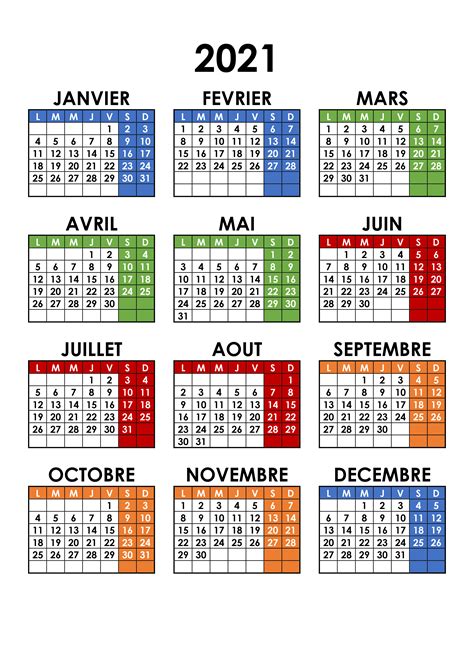 Calendrier Annuel Calendrier Su