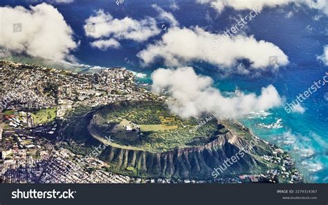 Aerial View Diamond Head Crater Waikiki Stock Photo 2279314367 ...