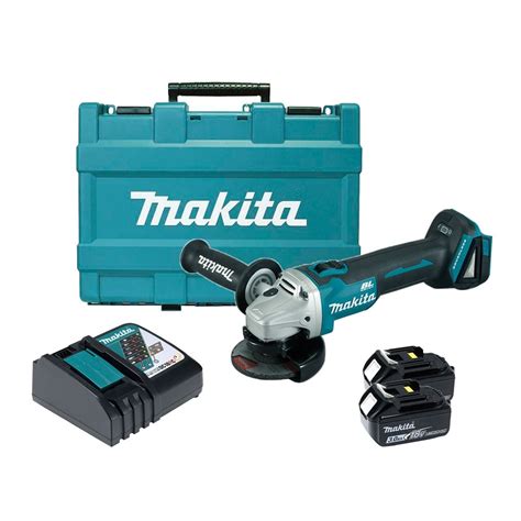 ชุดเครื่องเจียรไร้สาย ขนาด 4 นิ้ว Makita Dga406rfe 18v สวิทสไลด์บน