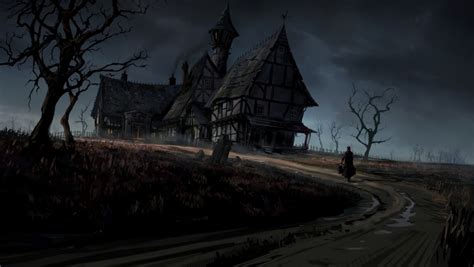 Gray house illustration, dark, fantasy art, artwork HD wallpaper ...