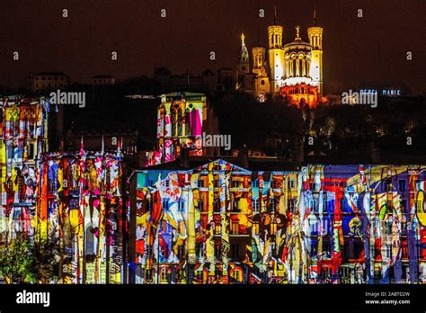 Fete des lumieres/Light festival in Lyon, France Stock Photo - Alamy