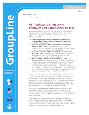 Fillable Online Hst Replaces Gst On Some Fax Email Print Pdffiller