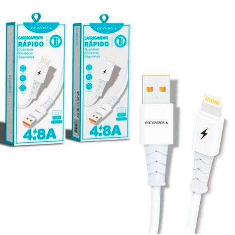 Cabo USB De Iphone Lightning 1 Metro Carregamento Rápido Feira Da