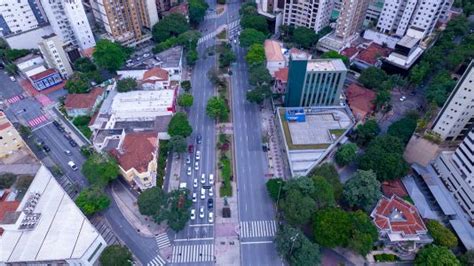 Vista aérea da região central de Belo Horizonte Minas Gerais Brasil