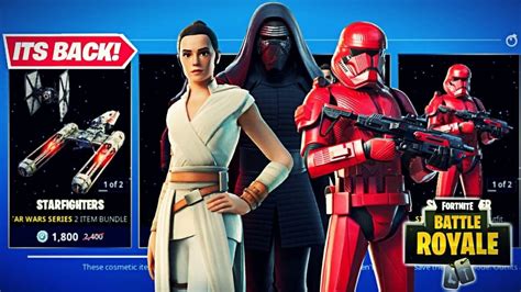 THE RETURN OF THE STAR WARS SKIN SETS NEW FORTNITE ITEM SHOP YouTube