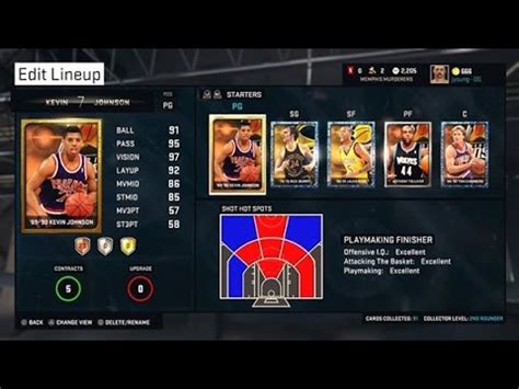 NBA 2K15 My Team Gold Kevin Johnson Attribute Ratings Badges YouTube